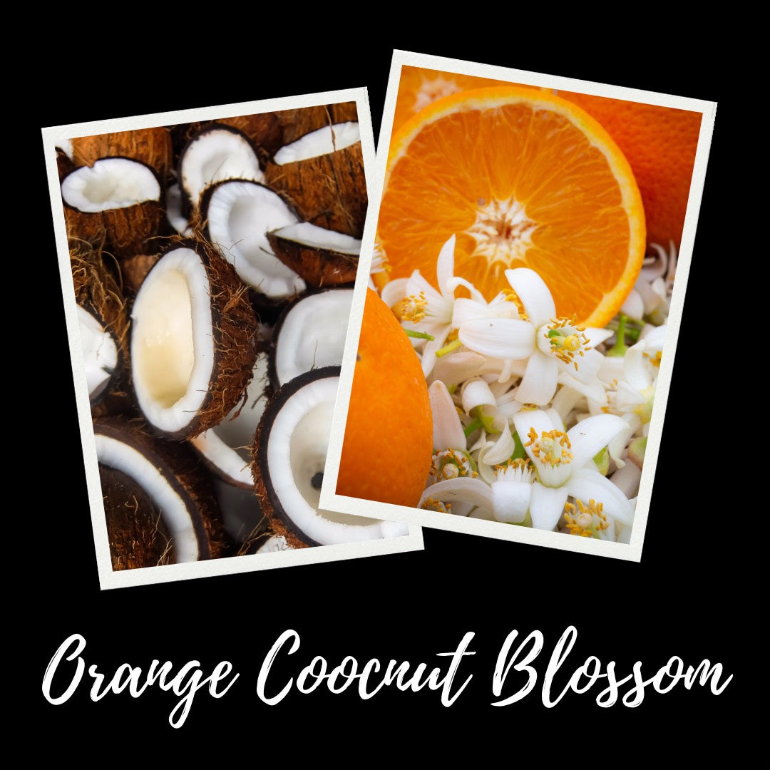 12oz Orange Coconut Blossom Scented Mason Jar Soy Candle