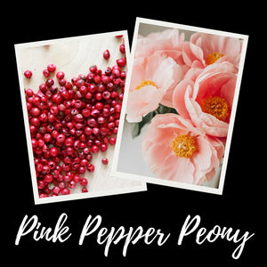 12oz Pink Pepper Peony Scented Mason Jar Soy Candle